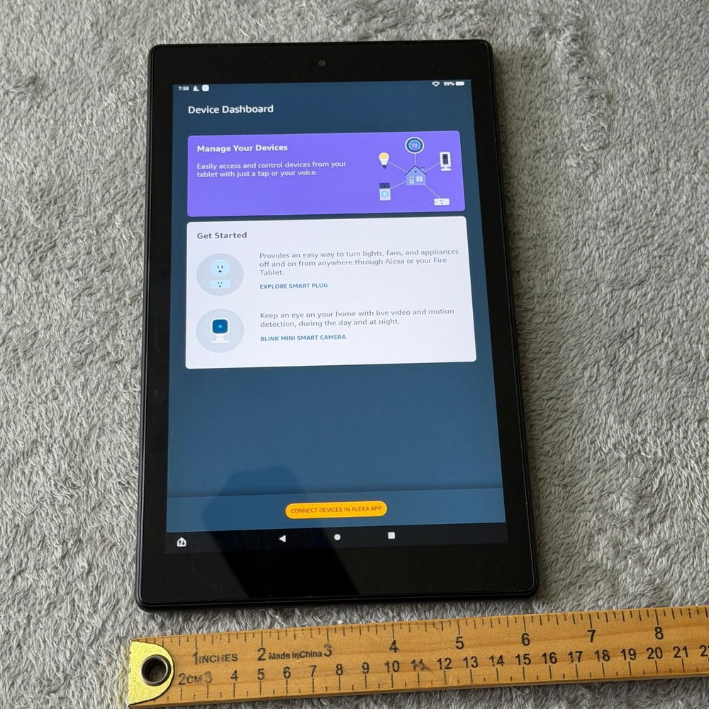 Amazon Fire HD 10 9th Gen 32GB Tablet Black with Blue Kids Proof Case M2V3R5 - Picture 10 of 13
